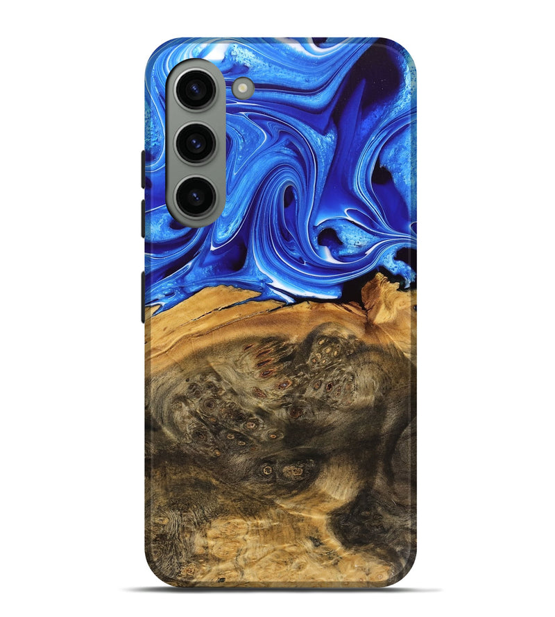 Galaxy S23 Plus Wood Live Edge Phone Case - Aviva (Blue, 733403)