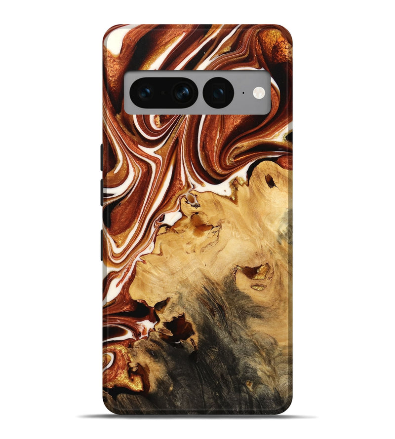 Pixel 7 Pro Wood Live Edge Phone Case - Brook (Red, 733405)