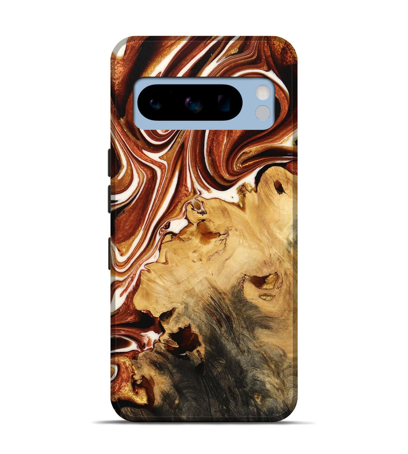 Pixel 8 Pro Wood Live Edge Phone Case - Brook (Red, 733405)