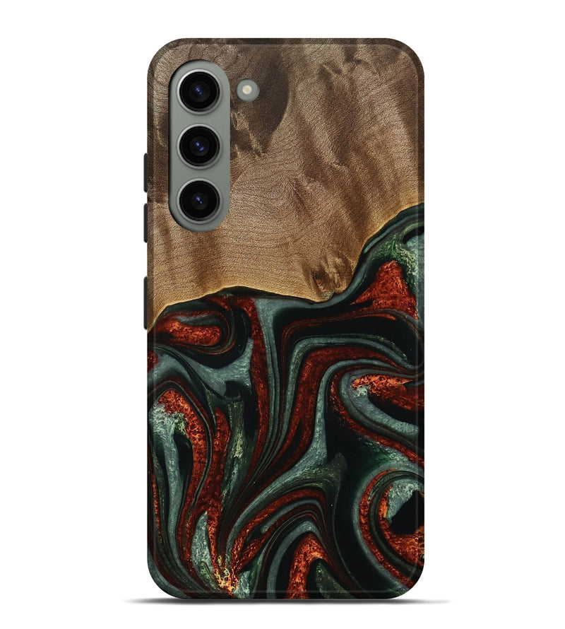 Galaxy S23 Plus Wood Live Edge Phone Case - Maye (Green, 733407)