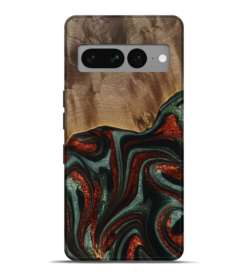 Pixel 7 Pro Wood Live Edge Phone Case - Maye (Green, 733407)