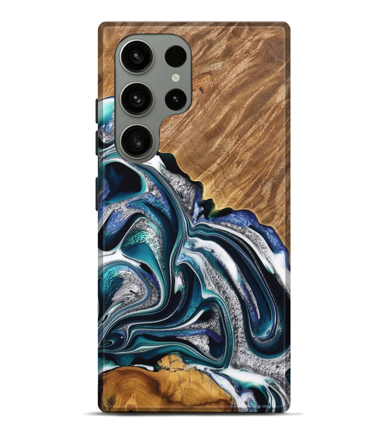 Galaxy S23 Ultra Wood Live Edge Phone Case - Addi (Blue, 733408)