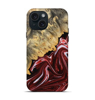 iPhone 15 Wood Live Edge Phone Case - Tandy (Red, 733410)