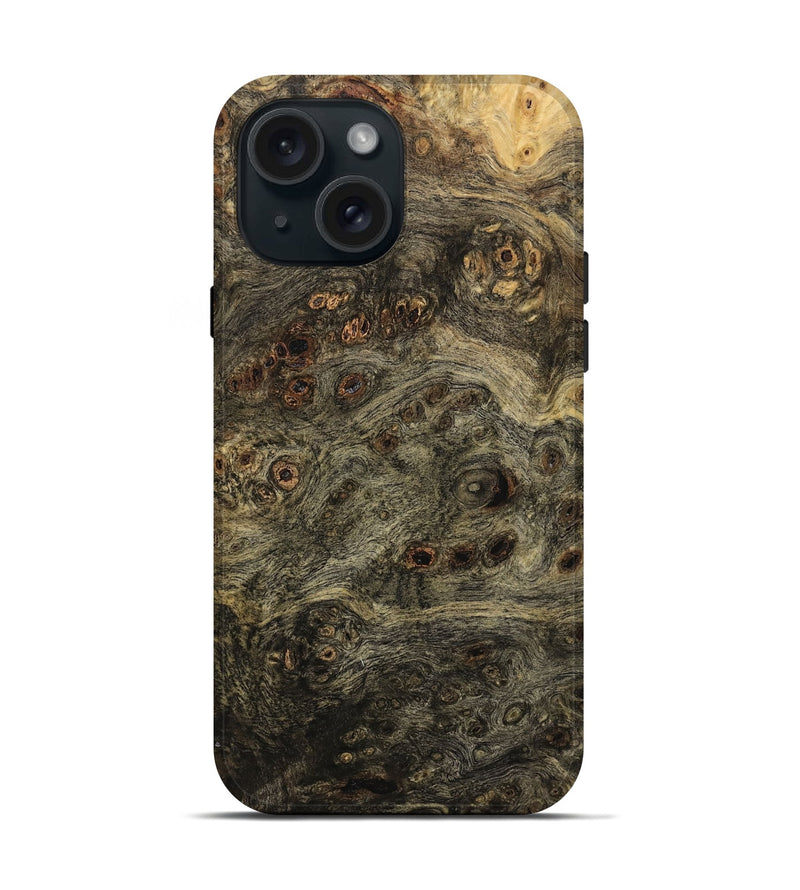 iPhone 15 Wood Live Edge Phone Case - Lelar (Wood Burl, 733411)