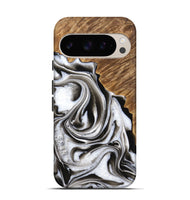 Pixel 9 Wood Live Edge Phone Case - Kareen (Black & White, 733413)