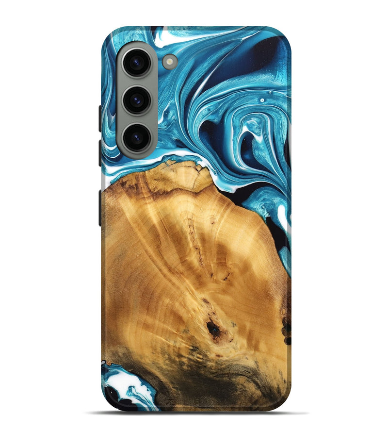 Galaxy S23 Plus Wood Live Edge Phone Case - Bogdan (Blue, 733416)