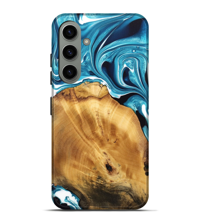 Galaxy S24 Plus Wood Live Edge Phone Case - Bogdan (Blue, 733416)