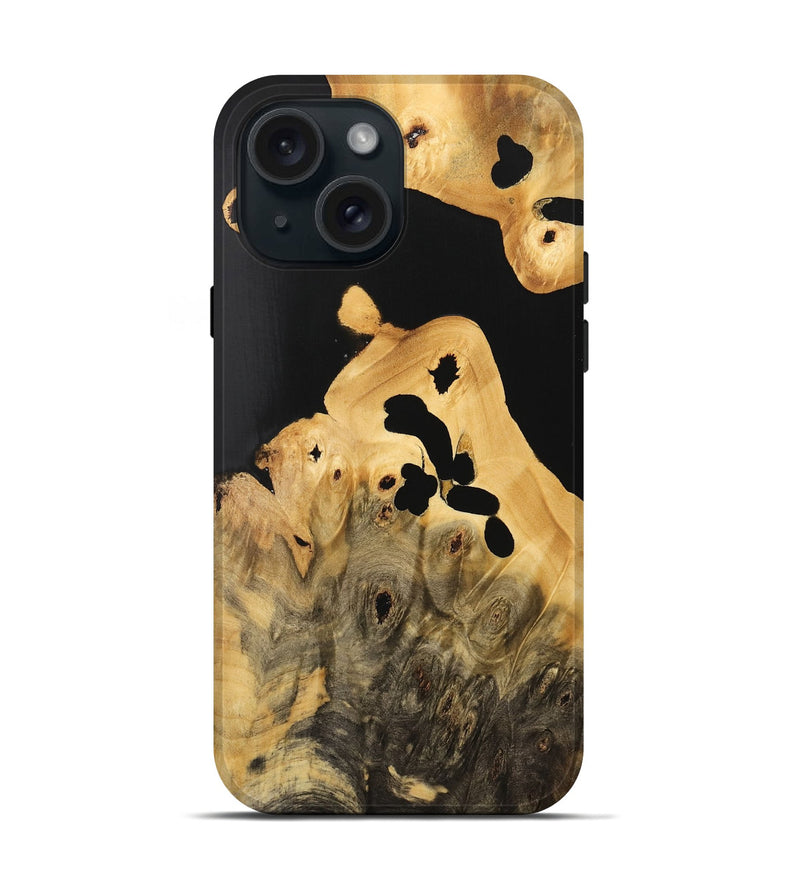 iPhone 15 Wood Live Edge Phone Case - Jase (Wood Burl, 733418)