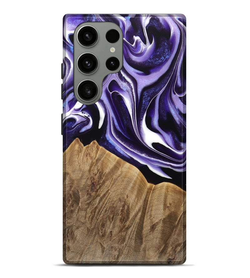 Galaxy S23 Ultra Wood Live Edge Phone Case - Amand (Purple, 733421)