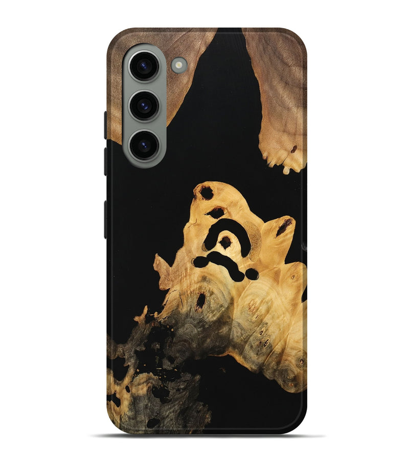 Galaxy S23 Plus Wood Live Edge Phone Case - Evert (Pure Black, 733423)