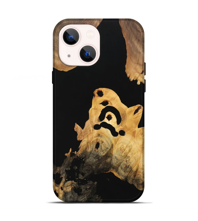 iPhone 13 Wood Live Edge Phone Case - Evert (Pure Black, 733423)