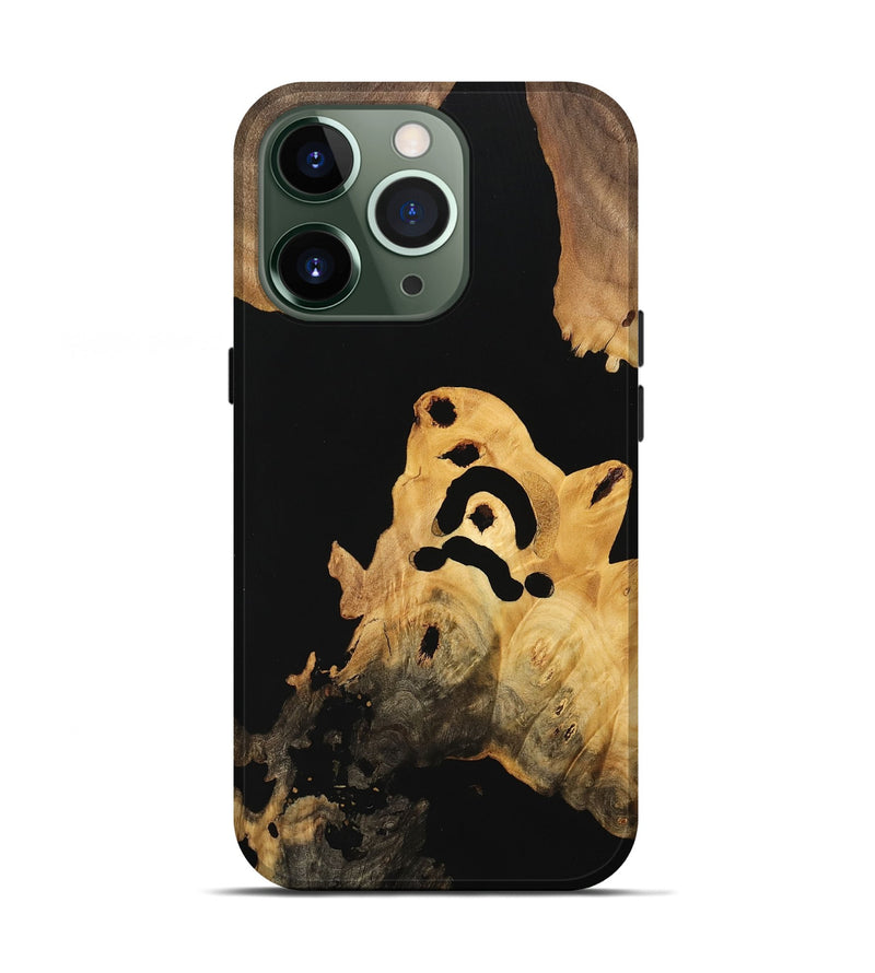 iPhone 13 Pro Wood Live Edge Phone Case - Evert (Pure Black, 733423)