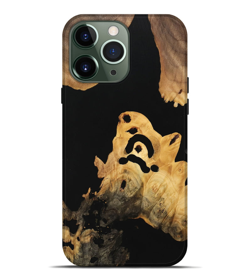 iPhone 13 Pro Max Wood Live Edge Phone Case - Evert (Pure Black, 733423)