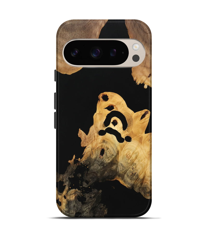 Pixel 9 Wood Live Edge Phone Case - Evert (Pure Black, 733423)