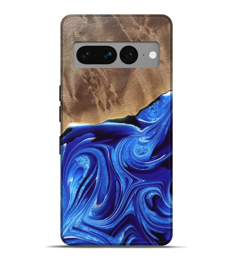 Pixel 7 Pro Wood Live Edge Phone Case - Martell (Blue, 733424)