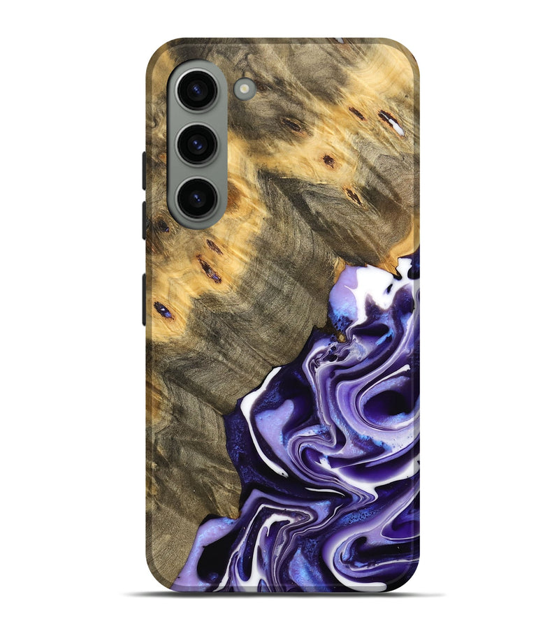 Galaxy S23 Plus Wood Live Edge Phone Case - Maurijn (Purple, 733425)