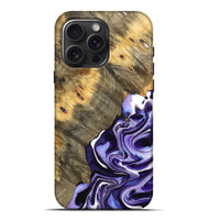 iPhone 16 Pro Max Wood Live Edge Phone Case - Maurijn (Purple, 733425)