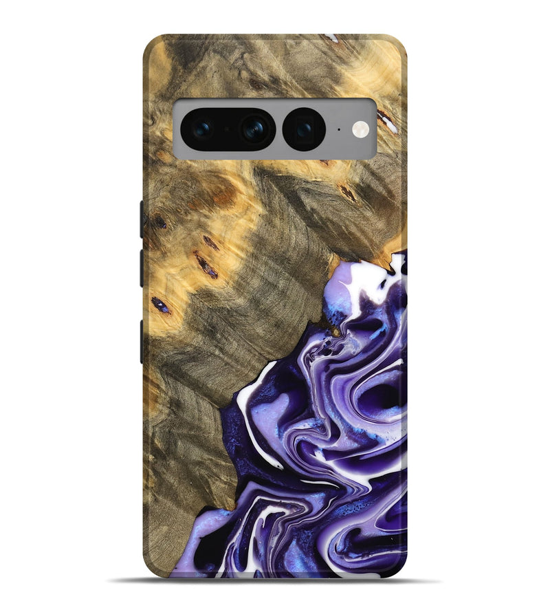 Pixel 7 Pro Wood Live Edge Phone Case - Maurijn (Purple, 733425)