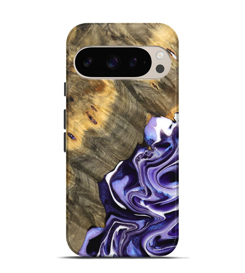 Pixel 9 Wood Live Edge Phone Case - Maurijn (Purple, 733425)