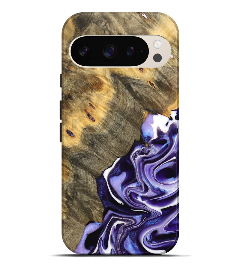 Pixel 9 Pro XL Wood Live Edge Phone Case - Maurijn (Purple, 733425)