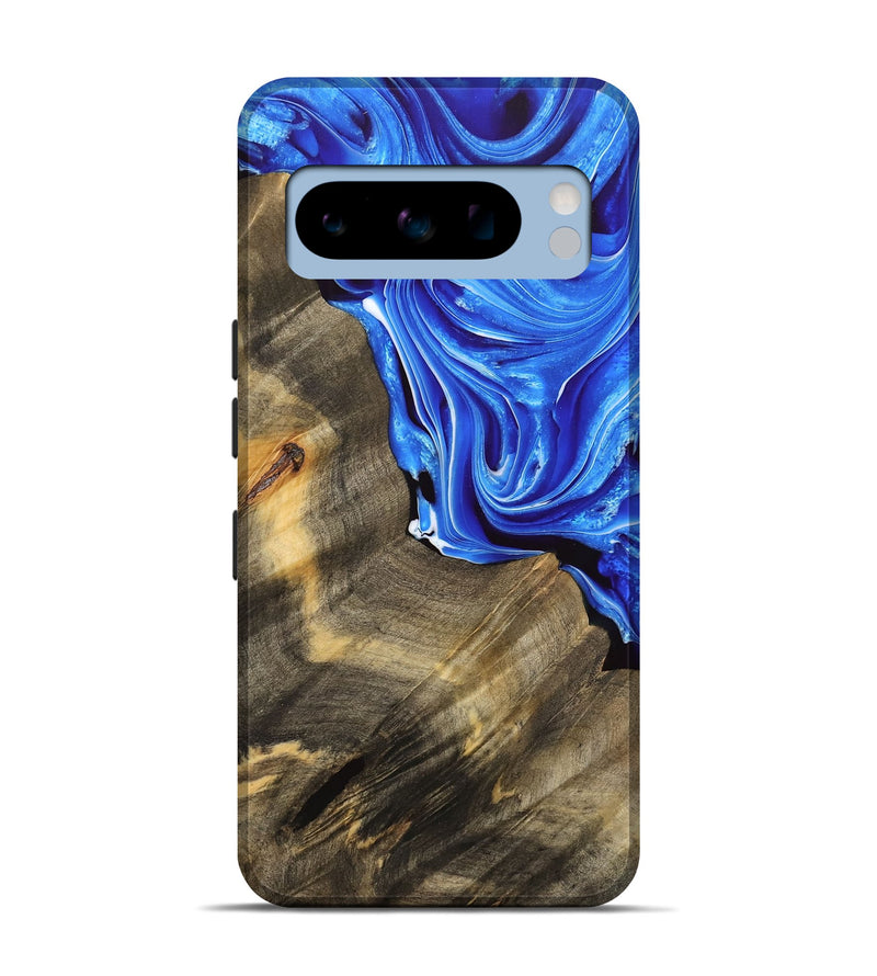 Pixel 8 Pro Wood Live Edge Phone Case - Mitesh (Blue, 733426)