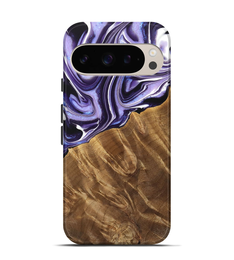 Pixel 9 Wood Live Edge Phone Case - Sopa (Purple, 733427)