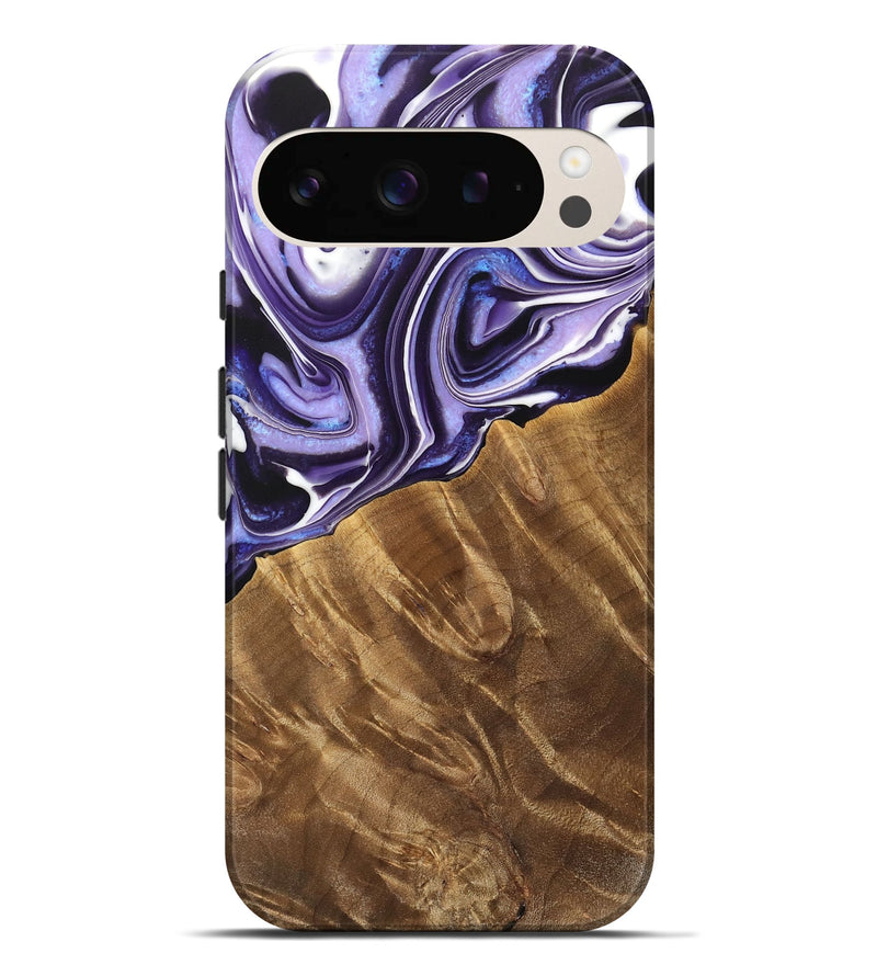 Pixel 9 Pro XL Wood Live Edge Phone Case - Sopa (Purple, 733427)