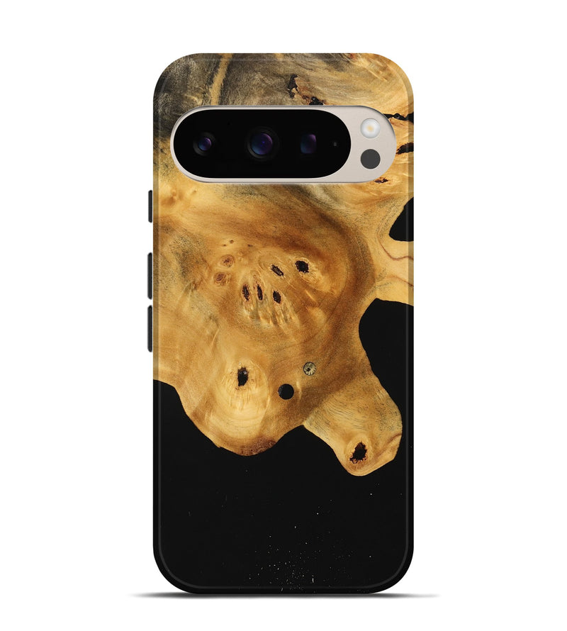 Pixel 9 Wood Live Edge Phone Case - Helmer (Pure Black, 733429)