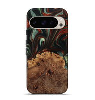 Pixel 9 Wood Live Edge Phone Case - Barsha (Green, 733430)