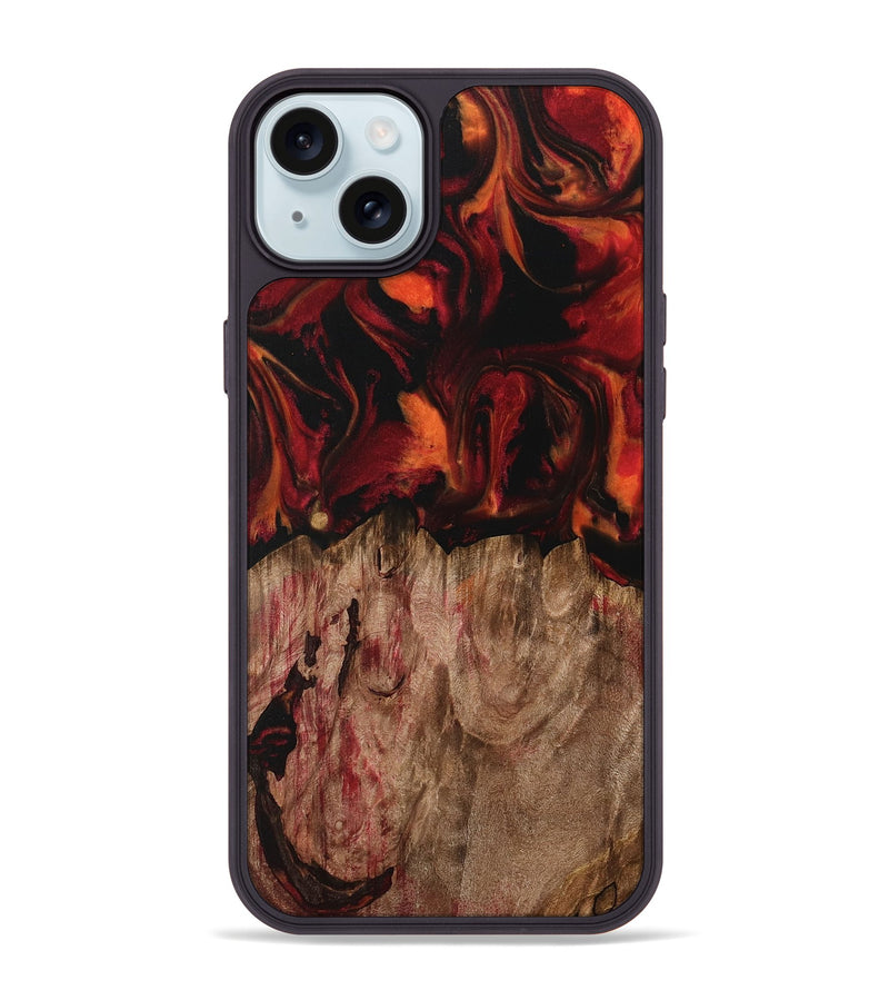 iPhone 15 Plus Wood Phone Case - Clair (Red, 733431)