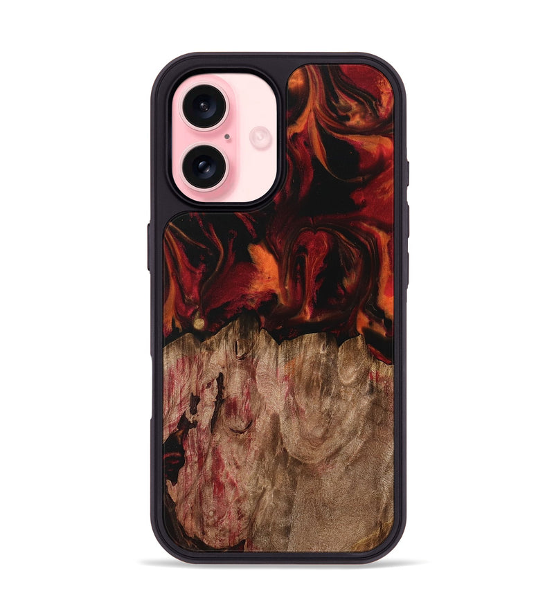 iPhone 16 Wood Phone Case - Clair (Red, 733431)