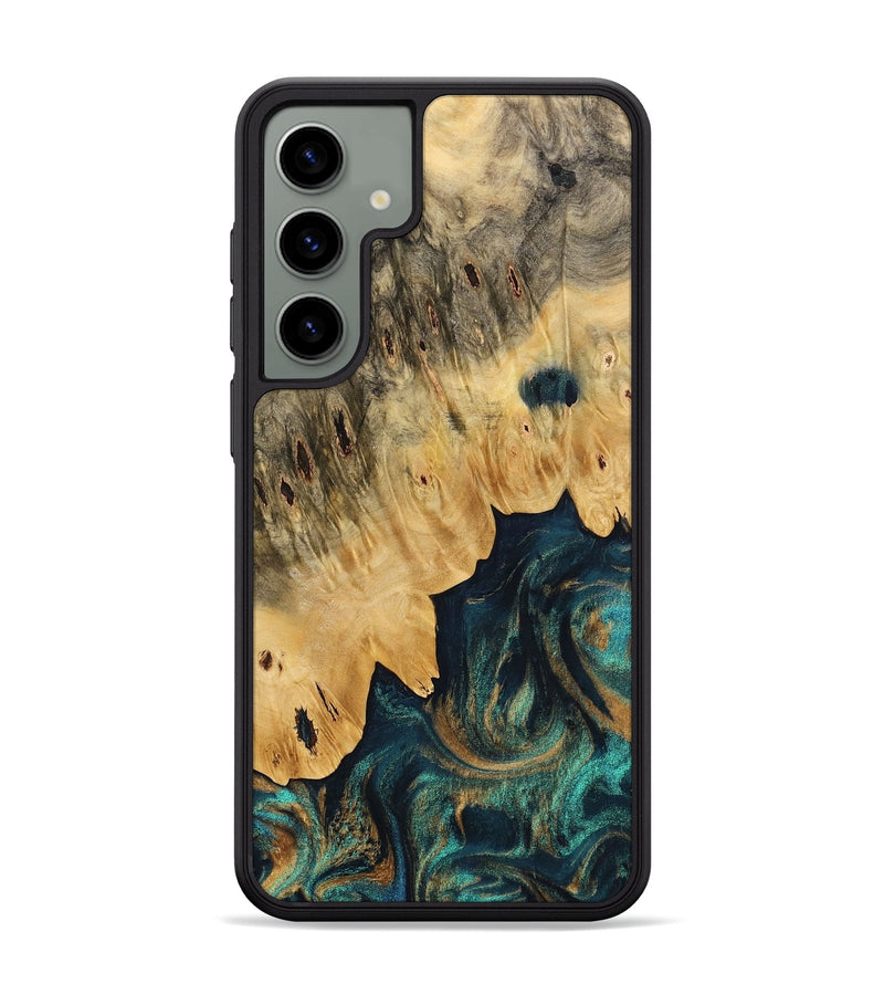 Galaxy S24 Plus Wood Phone Case - Selia (Teal & Gold, 733434)