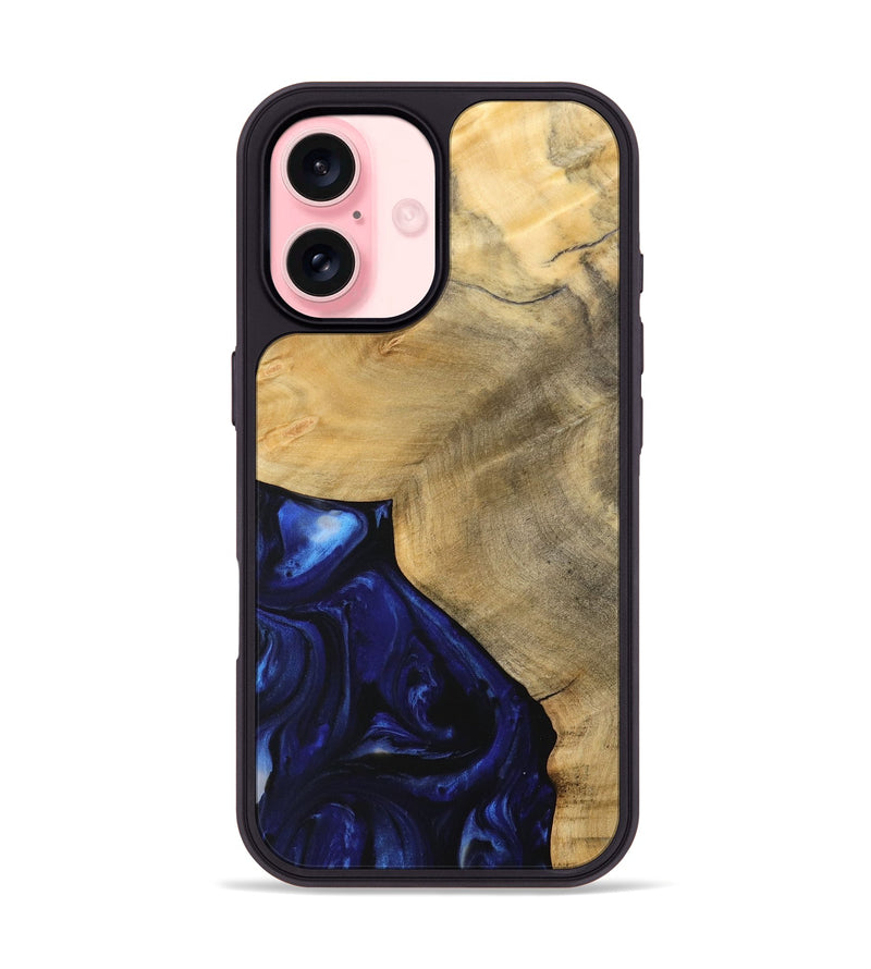 iPhone 16 Wood Phone Case - Fionan (Blue, 733435)