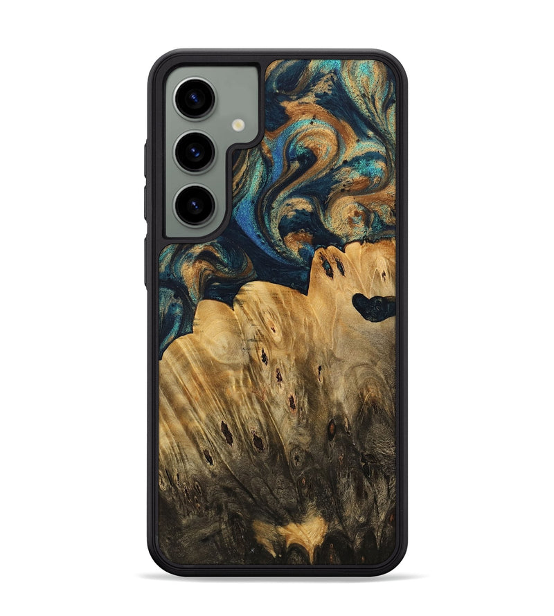 Galaxy S24 Plus Wood Phone Case - Thurman (Teal & Gold, 733436)