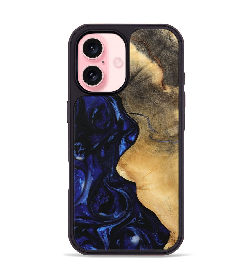 iPhone 16 Wood Phone Case - Trixie (Blue, 733438)