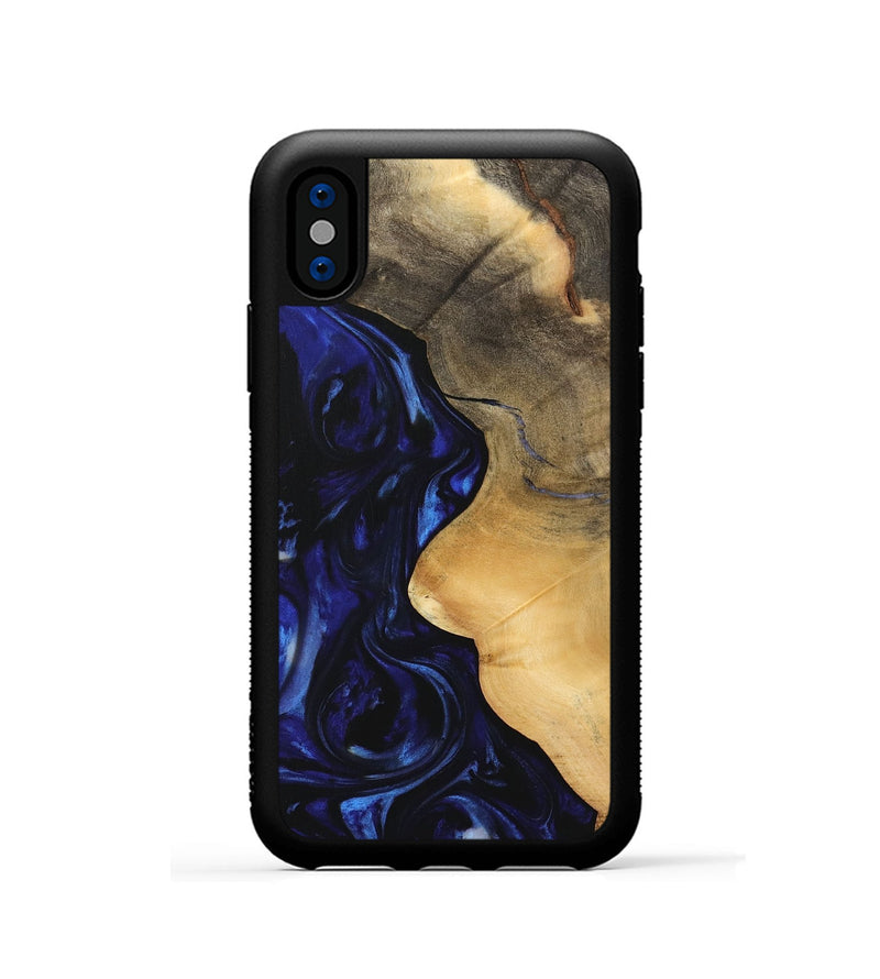 iPhone Xs Wood Phone Case - Trixie (Blue, 733438)