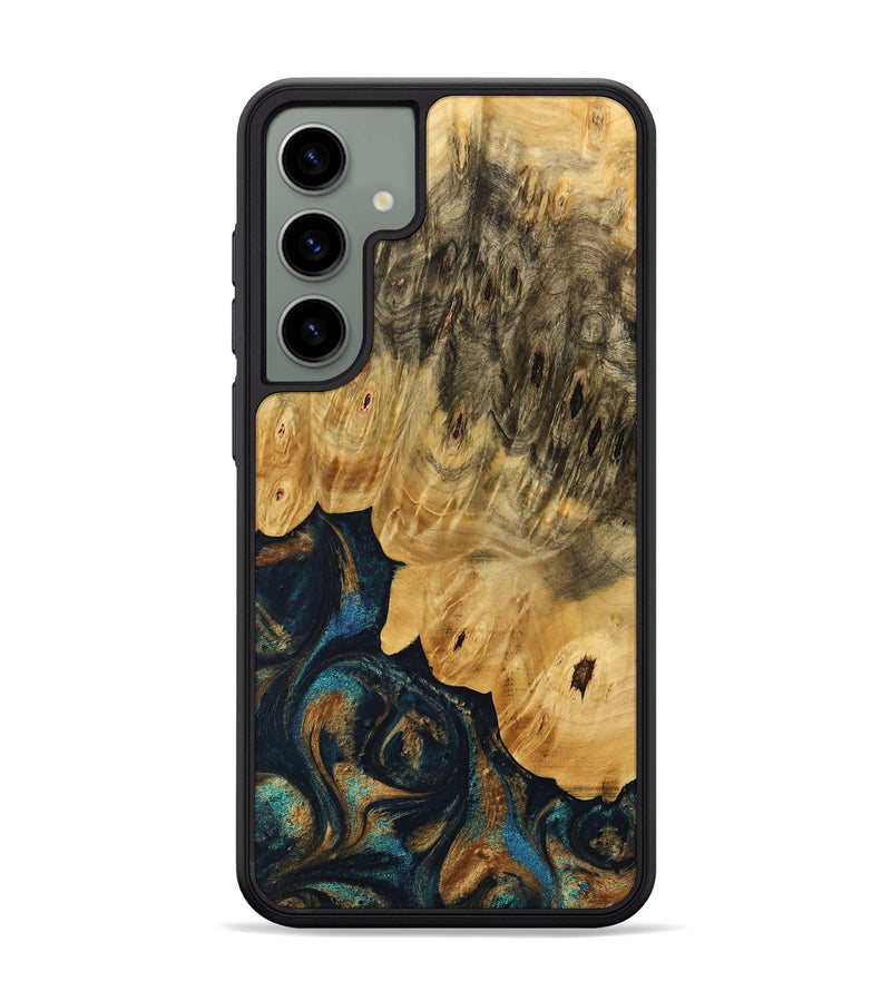 Galaxy S24 Plus Wood Phone Case - Dayle (Teal & Gold, 733445)