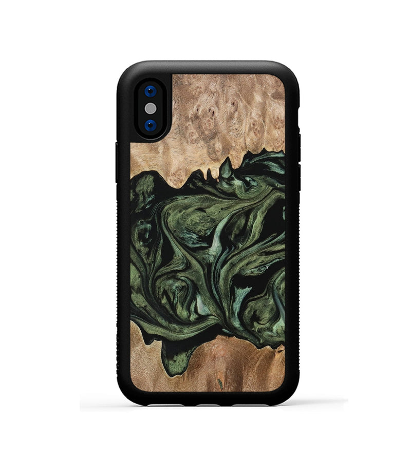 iPhone Xs Wood Phone Case - Joli (Green, 733449)