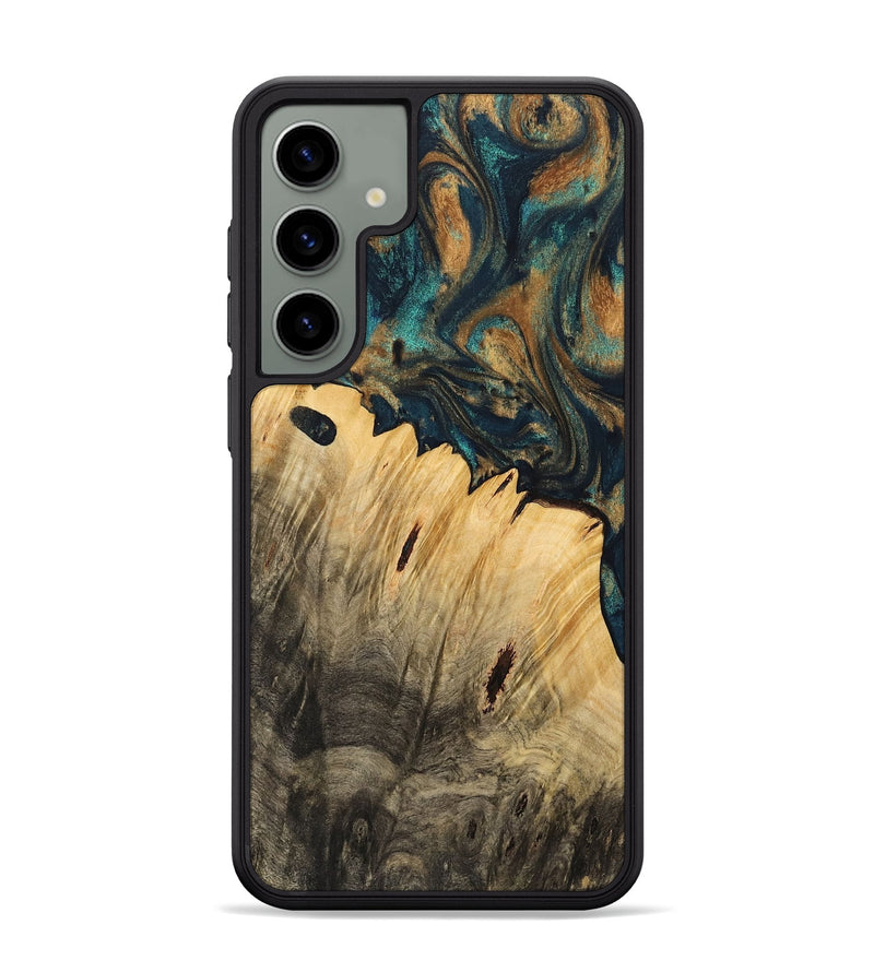 Galaxy S24 Plus Wood Phone Case - Derrik (Teal & Gold, 733450)