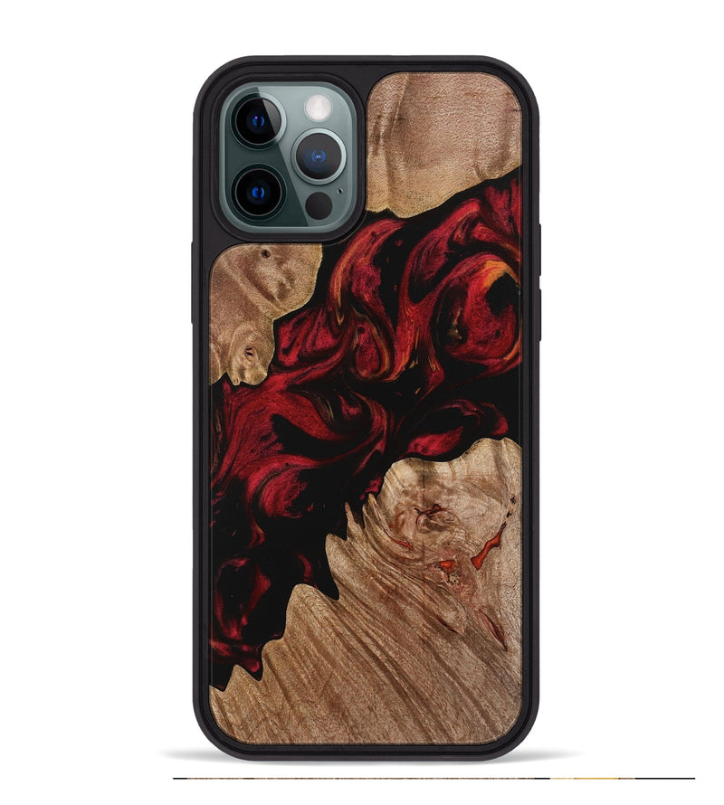 iPhone 12 Pro Max Wood Phone Case - Doyle (Red, 733451)