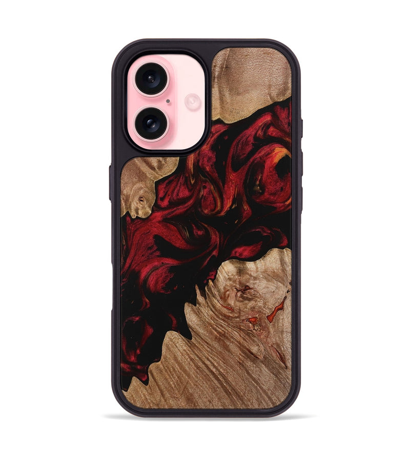 iPhone 16 Wood Phone Case - Doyle (Red, 733451)