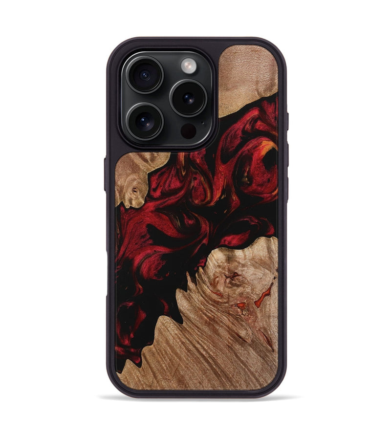 iPhone 16 Pro Wood Phone Case - Doyle (Red, 733451)