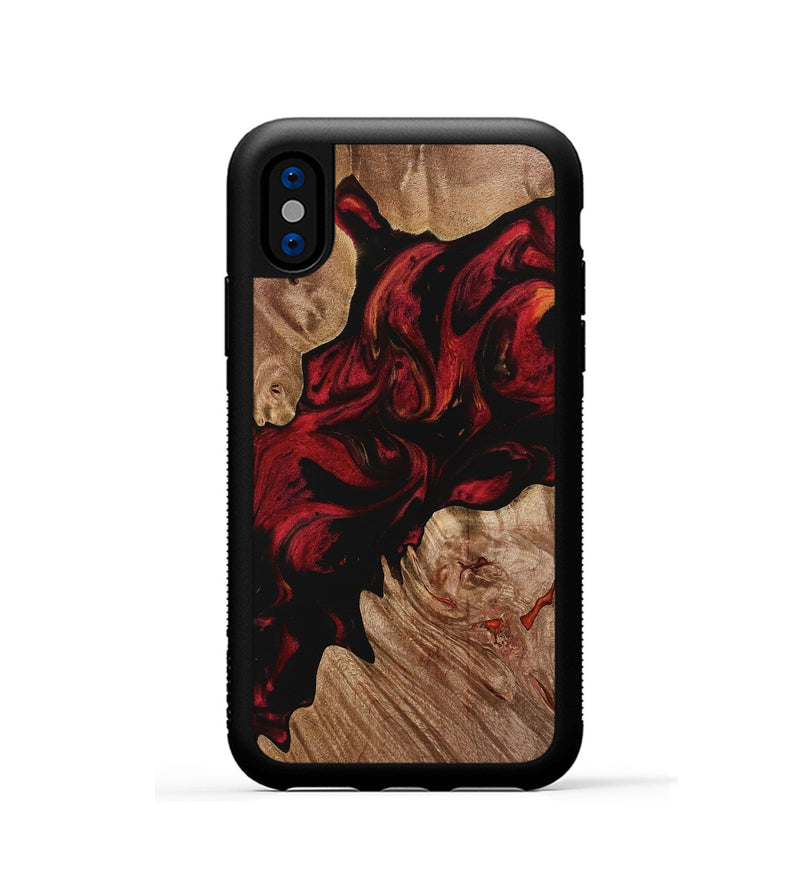 iPhone Xs Wood Phone Case - Doyle (Red, 733451)