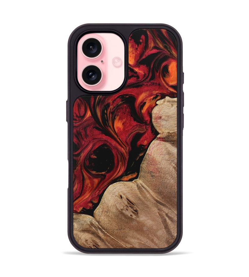 iPhone 16 Wood Phone Case - Zyga (Red, 733452)