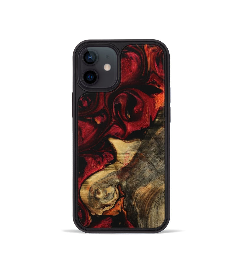 iPhone 12 mini Wood Phone Case - Myron (Red, 733456)