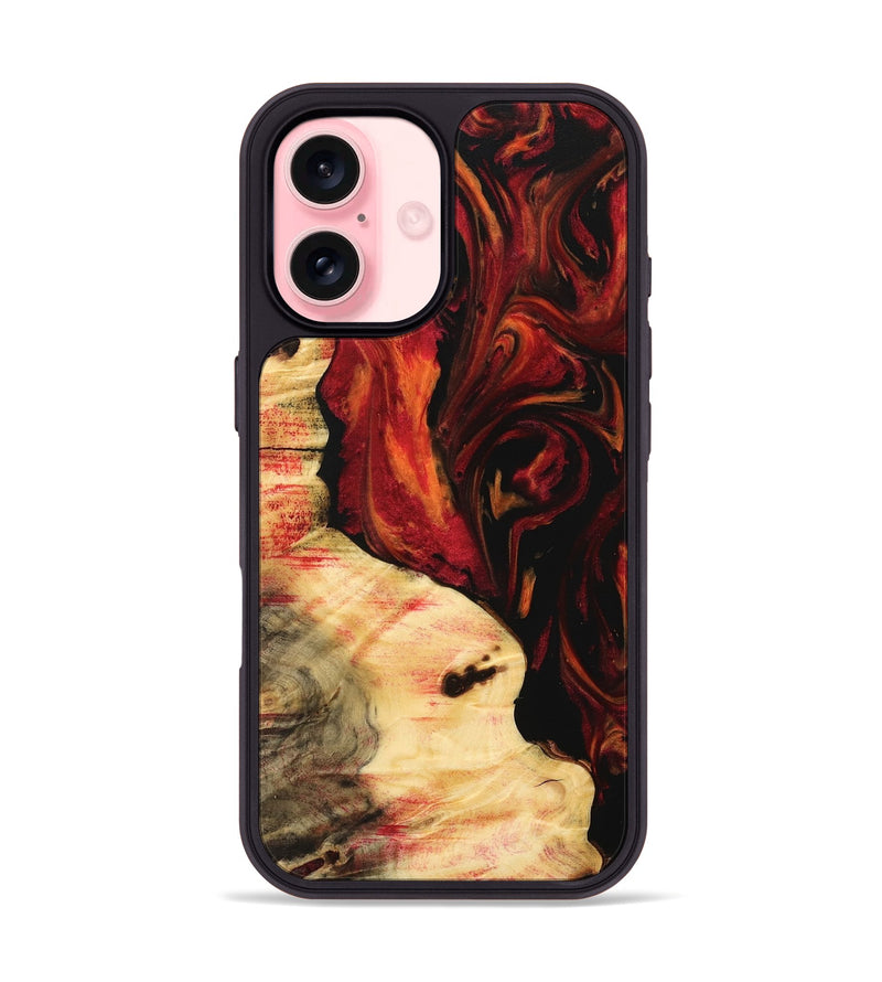 iPhone 16 Wood Phone Case - Eunice (Red, 733460)