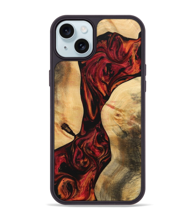 iPhone 15 Plus Wood Phone Case - Murry (Red, 733483)