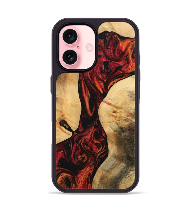 iPhone 16 Wood Phone Case - Murry (Red, 733483)