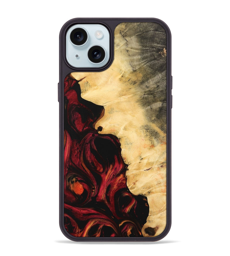 iPhone 15 Plus Wood Phone Case - Rojer (Red, 733488)