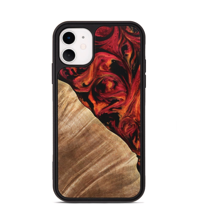 iPhone 11 Wood Phone Case - Candee (Red, 733498)